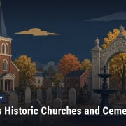 Fostoria News Fostoria historic churches and cemetery scene during autumn.